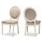 Baxton Studio Louis French Inspired Grey Fabric Upholstered and White Finished Wood Dining Chair, PK2 201-2PC-12331 - alternate 4